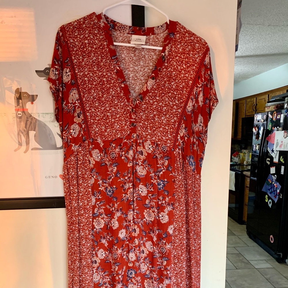 Knox Rose Rust colored floral swing dress